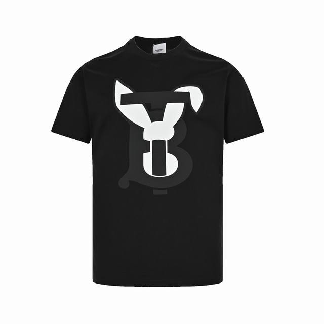 Burberry 23Ss Rabbit Year Limited Edition Rabbit Letter Print Short Sleeve Origi