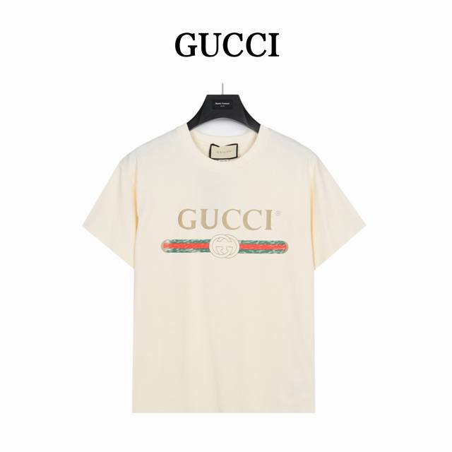 Gucci Gucci classic distressed belt short sleeves logo refined upgrade, inspired