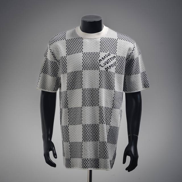 Louis Vuitton Lv 25Ss New Pharrell chessboard short sleeves The latest chessboar