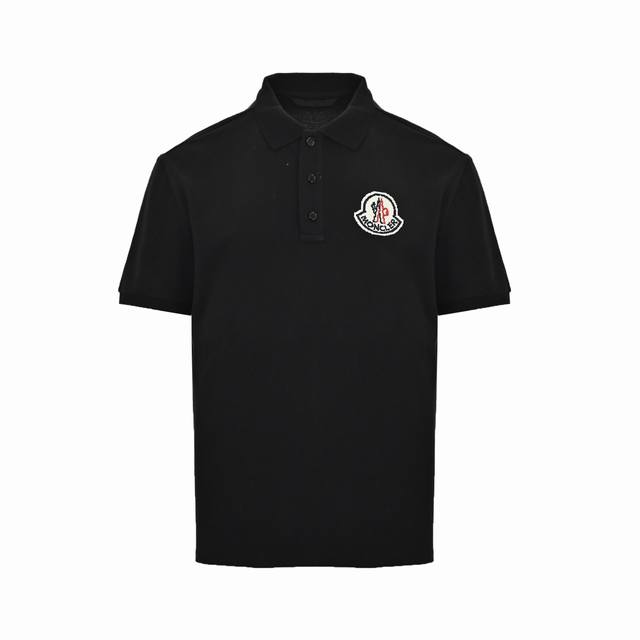Moncler 25Ss chest embroidered logo Polo short sleeve Made of 60s double-strand