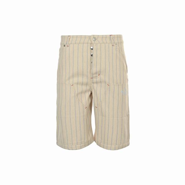 Dior 25Ss Embroidered Letter Striped Denim ShortsDior's new shorts are both mode