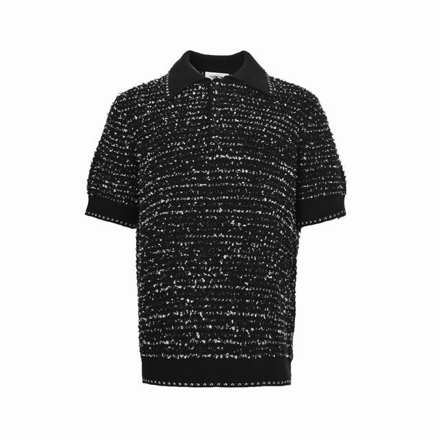 Thom Browne Tb Tweed Jacquard Polo Short Sleeves This product is customized base