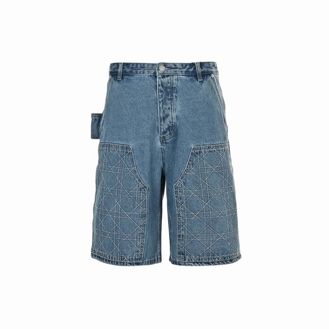 Dior 24Ss rattan embroidered work denim shorts Originally purchased for 14,500,