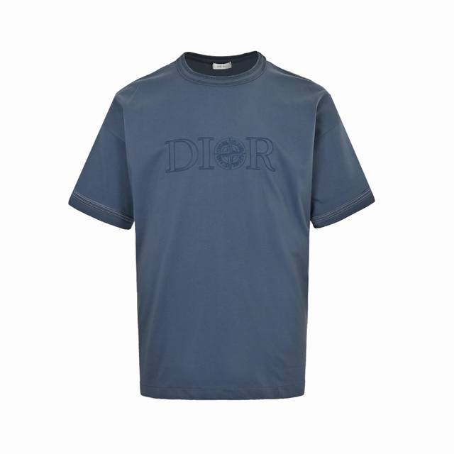 Dior 24Ss Stone Island co-branded embroidered short sleeves Yb purchased and mad