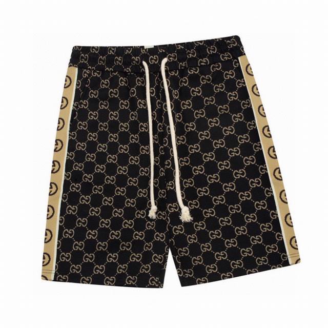 Gucci Summer new jacquard letter side webbing casual shorts customized pure cott
