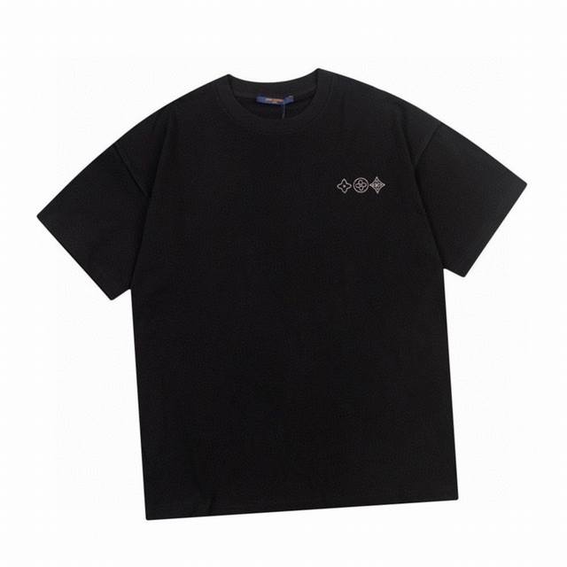 Louis Vuitton New summer classic cashew flower embroidered round neck short-slee