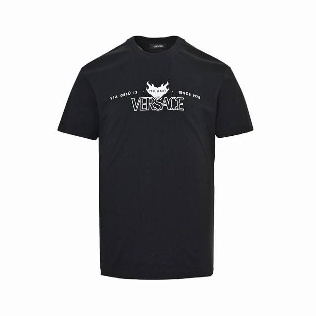 Versace 25Ss Logo printed short sleeves Purchased original version, imported slu