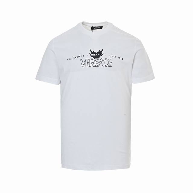 Versace 25Ss Logo printed short sleeves Purchased original version, imported slu