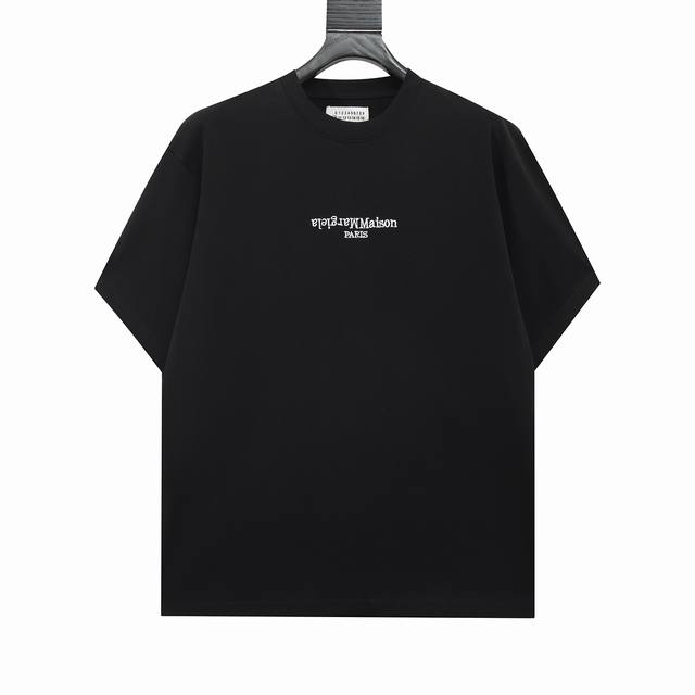 High version Maisonmargiela Margiela embroidered reverse letter logo short slee