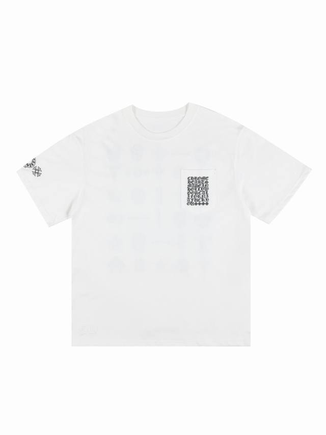 High version Chrome Hearts classic element Logo printed short sleeves! Chest po