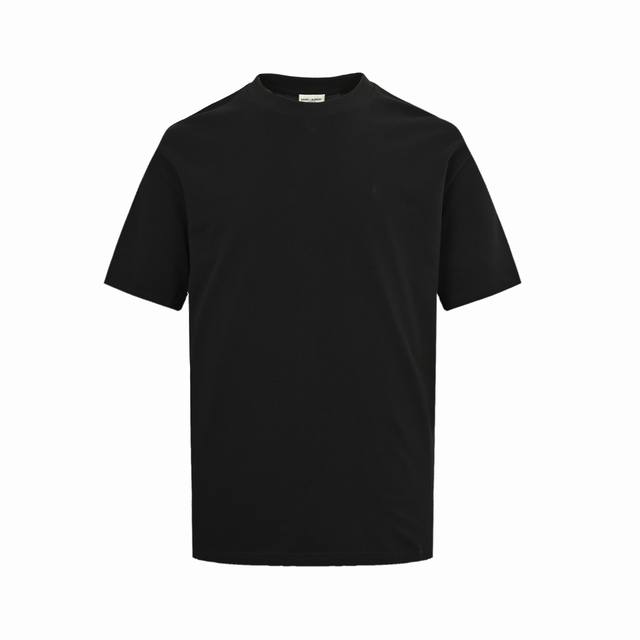 Saint Lauren Paris 25Ss Small logo embroidered short sleeves Cotton pique materi