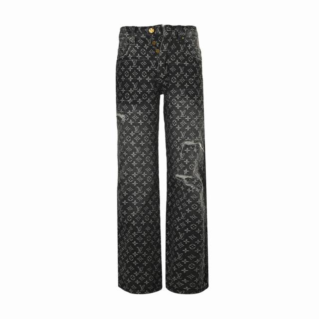 Louis Vuitton Louis Vuitton Little Red Man Embroidered Old Flower Jacquard Jeans
