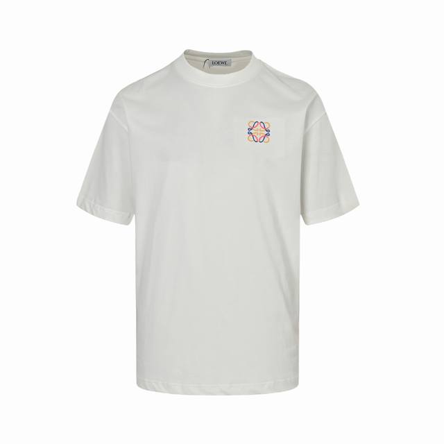 Loewe 25Ss colorful embroidered logo short sleeves Purchased original mold, full