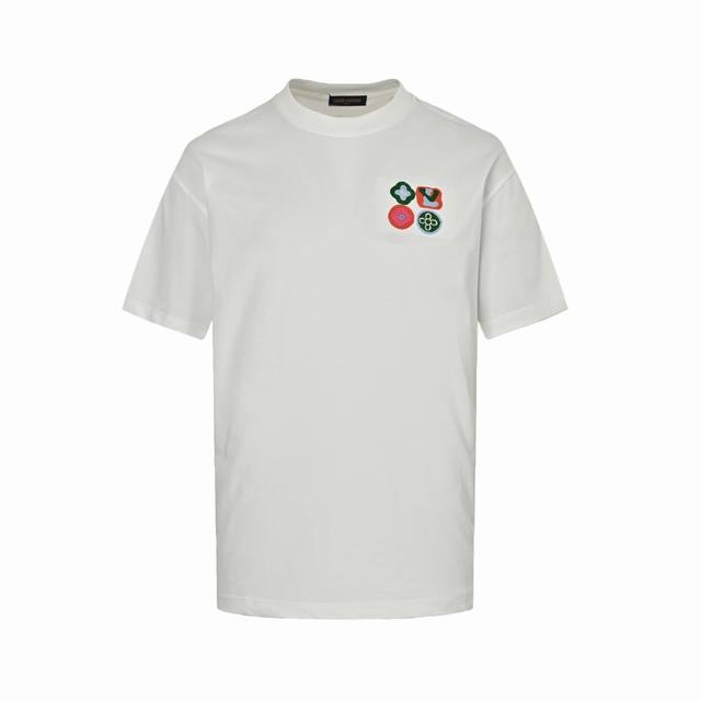 Louis Vuitton 25Ss embroidered badge short sleeves Purchased the original mold,