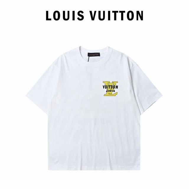 Louis Vuitton Louis Vuitton yellow big logo short-sleeved T-shirt 2025Ss spring