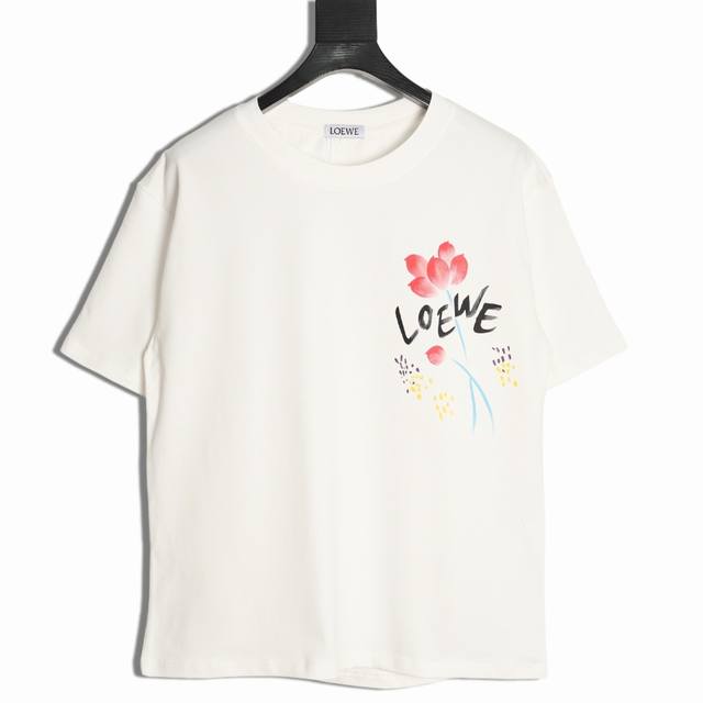 Loewe 25Ss flower print short-sleeved T-shirt The fabric is made of customized 2