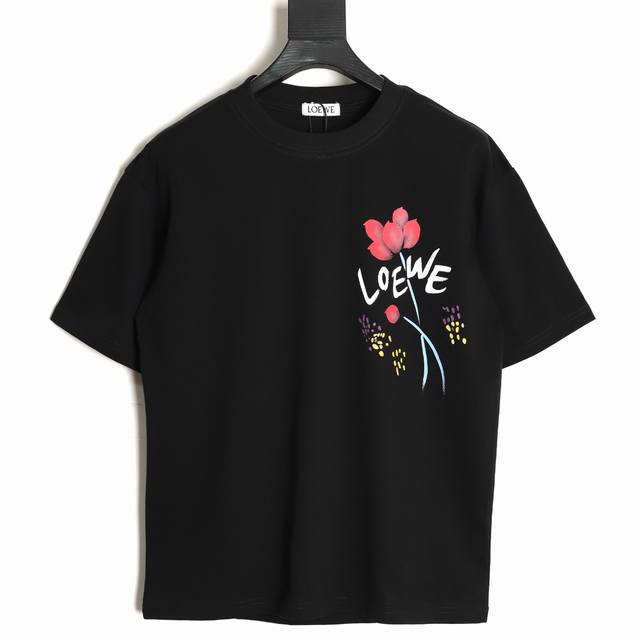 Loewe 25Ss flower print short-sleeved T-shirt The fabric is made of customized 2