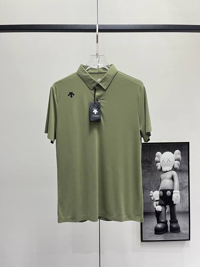 DescenteحDescente Pure Color Ice Silk Quick Dry Polo Short Sleeve Made of high-q