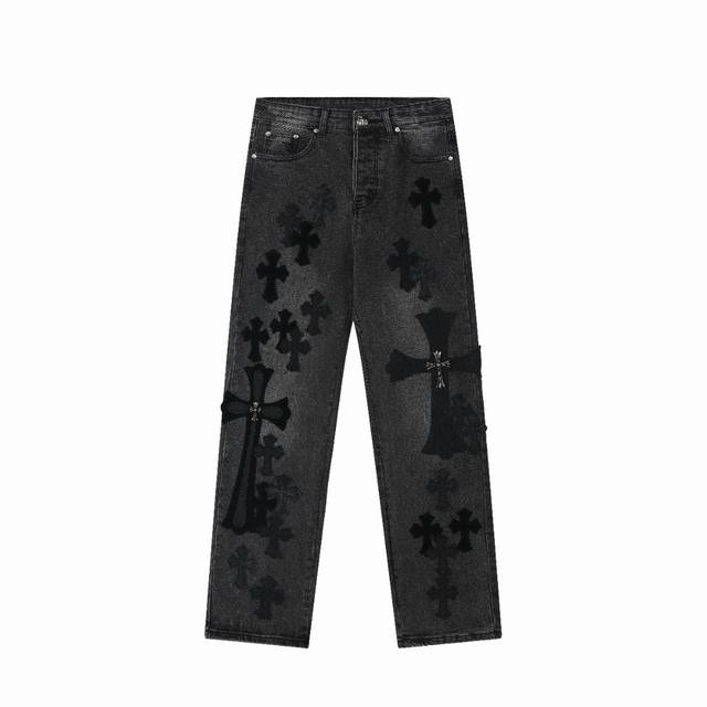 High version Chrome Hearts Sexrecords series limited edition cowhide jeans, sam