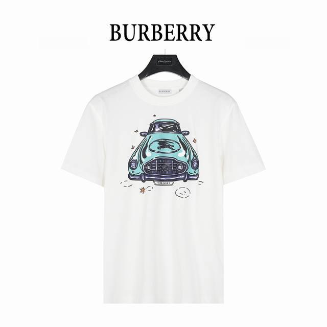 Burberry 25Ss Classic Car and Horse Print Short Sleeve T-shirt The original 9 pu