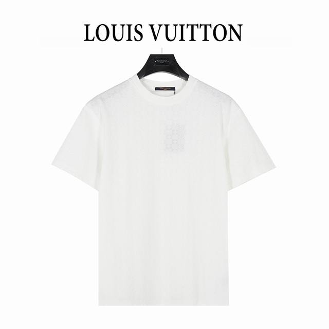 Louis Vuitton 25Ss Ice-feeling full-print checkerboard jacquard short-sleeved T-