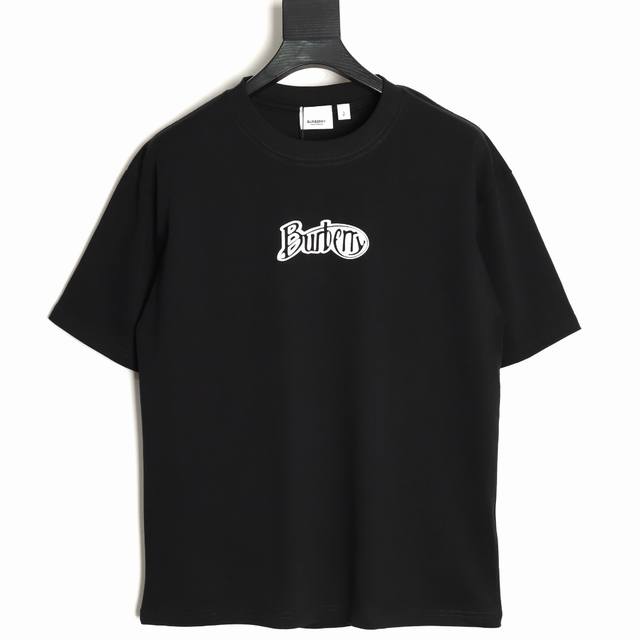 Burberry 25Ss patch letter short-sleeved T-shirt The fabric is made of customize