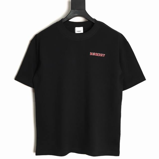 Burberry 25Ss Overlapping Letter Short Sleeve T-shirt The fabric is made of cust