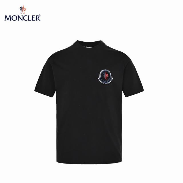 Moncler 25Ss Inkjet Logo Short Sleeve T-shirt Made of 60s double yarn combed pur