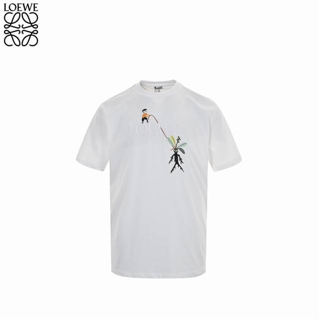 Loewe 24Fw Elf Ginseng Short Sleeve Made of 240g 32s double yarn, 100% cotton, c