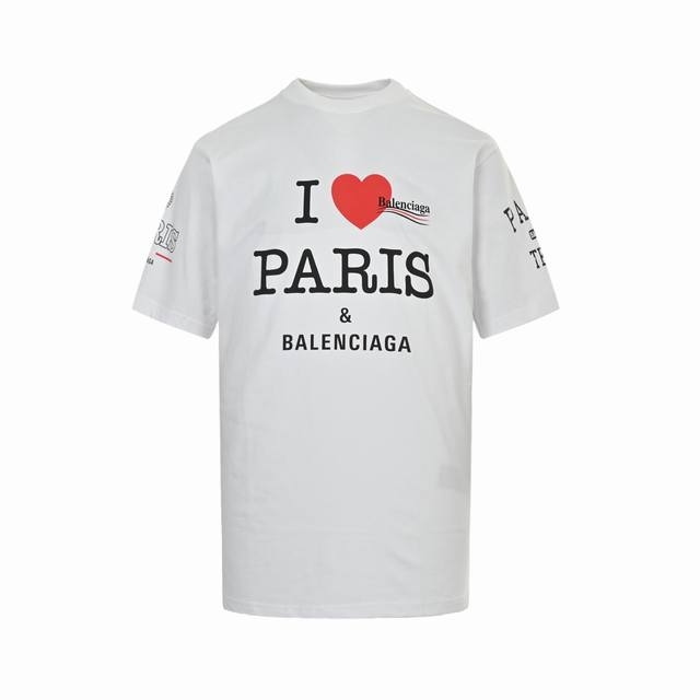 Balenciaga Balenciaga 25Ss Valentine's Day series love letter print short sleeve