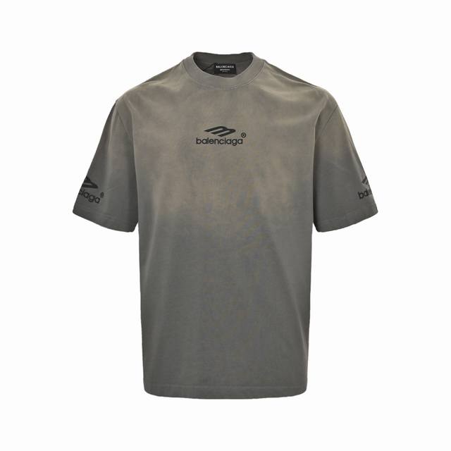 Balenciaga 25Ss ski series 3M printed washed short-sleeves The fabric is made of