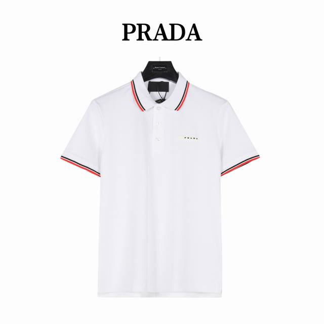 Prada Prada short-sleeved polo shirt with silicone trim on the chest pocket Clas