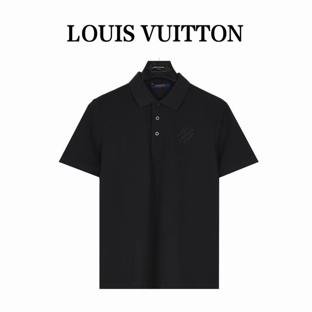 Louisvuitton Louis Vuitton embroidered signature short-sleeved Polo shirt Origin