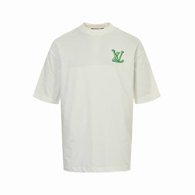 Louis Vuitton 25Ss Short-sleeved shirt with colorful letter logo print on the ba