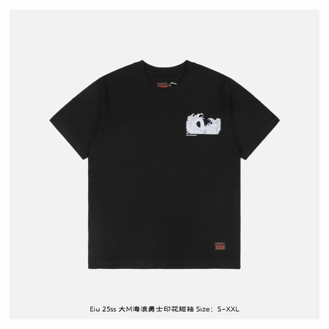 Evisu Fushen 25Ss Large M Wave Warrior Print Short Sleeve The fabric is made of