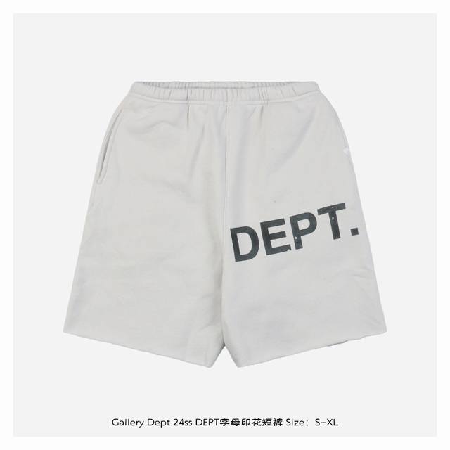 Gallery Dept 24Ss Dept letter print shorts The fabric is 380G100% cotton, the su