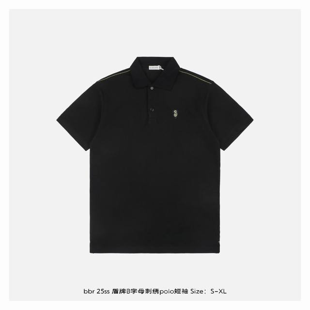 Burberry 25Ss Shield B Letter Embroidery Polo Short Sleeve Made of 100% pique me