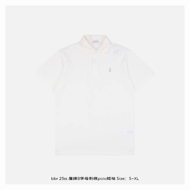 Burberry 25Ss Shield B Letter Embroidery Polo Short Sleeve Made of 100% pique me