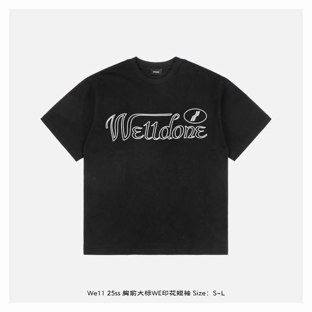 We11Done 25Ss Short-sleeved shirt with We logo printed on the chest The fabric i