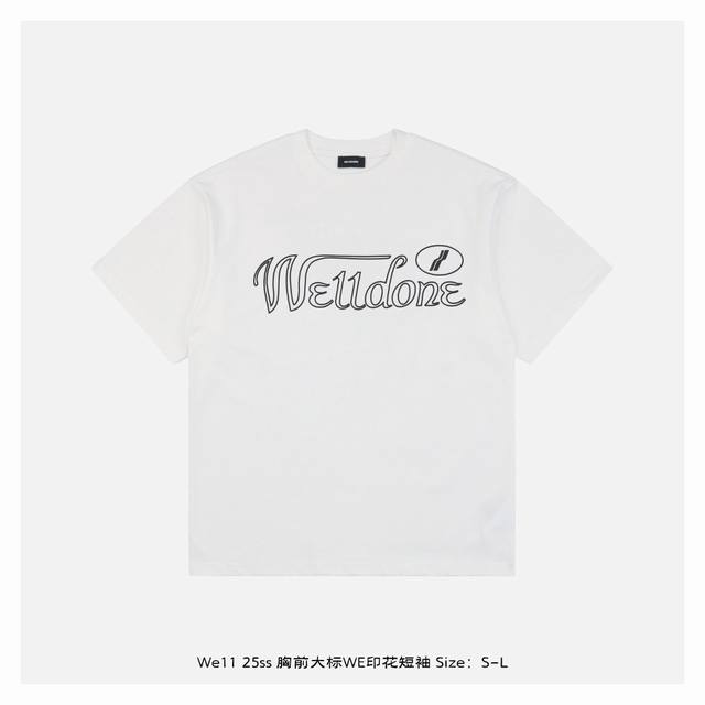 We11Done 25Ss Short-sleeved shirt with We logo printed on the chest The fabric i