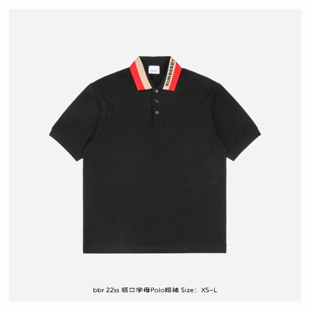 Burberry 22Ss collar letter Polo short sleeve Made of 60s double-strand 100% cot
