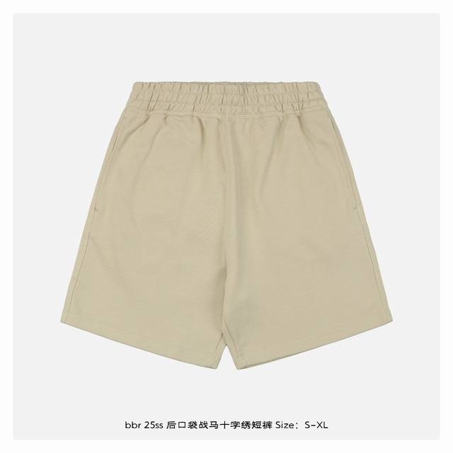 Burberry 25Ss back pocket warhorse cross stitch shorts The fabric is made of 380