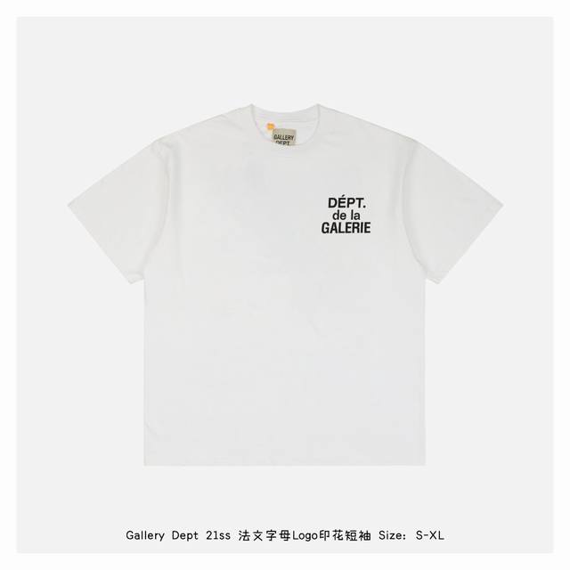 Gallery Dept 21Ss French letter logo printed short sleeves Custom woven and dyed