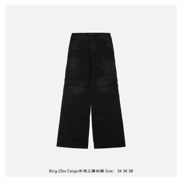 Balenciaga 25Ss Cargo washed overalls Overalls reconstruct functional design wit