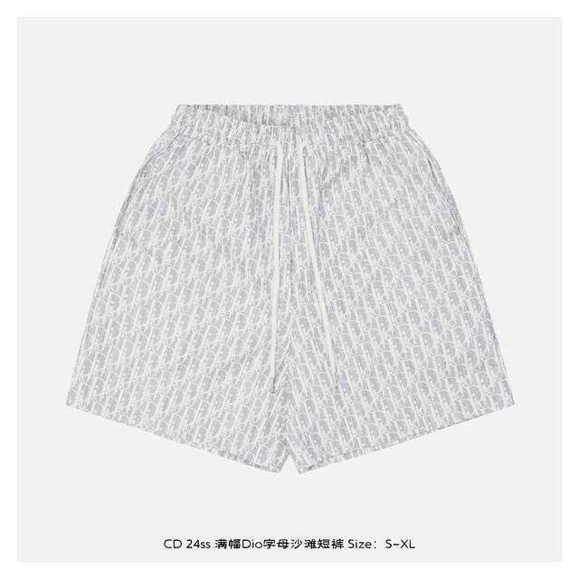 Dior 24Ss full-length Dio letter beach shorts High-count and high-density cotton