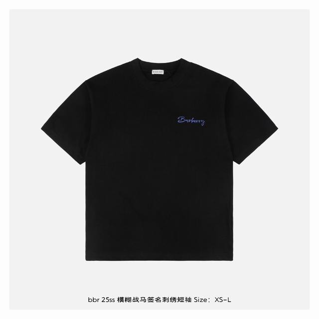 Burberry 25Ss fuzzy warhorse signature embroidered short sleeves The fabric is m
