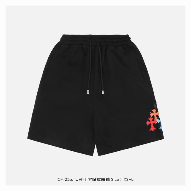 Chrome Hearts 25Ss Colorful Cross Leather Shorts The fabric is made of 380g comb