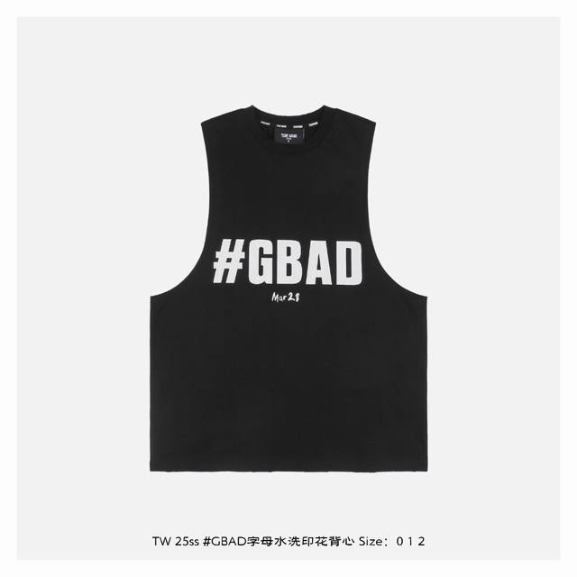 Team Wang 25Ss #Gbad Letter Washed Printed VestThe fabric is made of 300G heavy