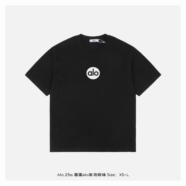 Alo 25Ss Circle Alo foam short sleeves The fabric is made of 230g combed cotton,