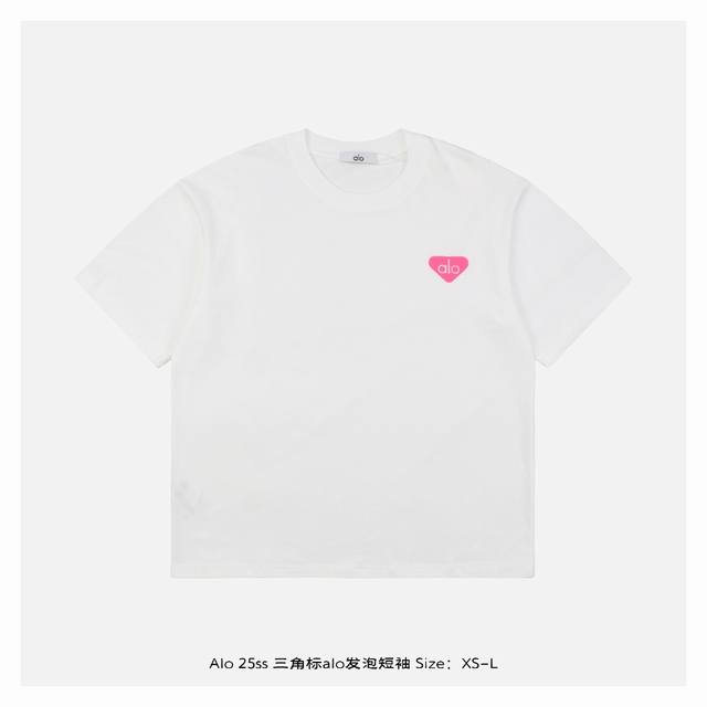 Alo 25Ss triangle Alo foam short sleeves The fabric is made of 230g combed cotto